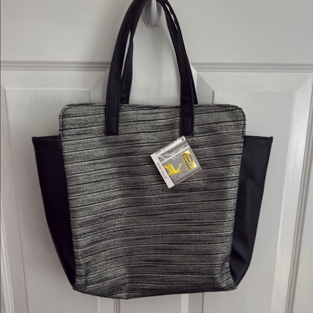 Elegant Black and Gray Women's Tote Bag Brand New Yankee Candle small tote bag